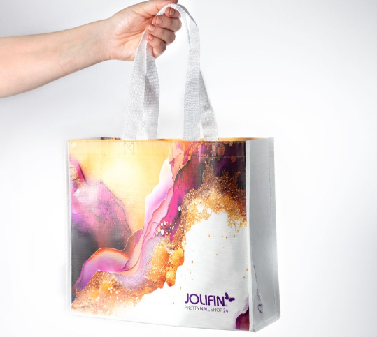 Jolifin Shopping-Bag M - marble pink