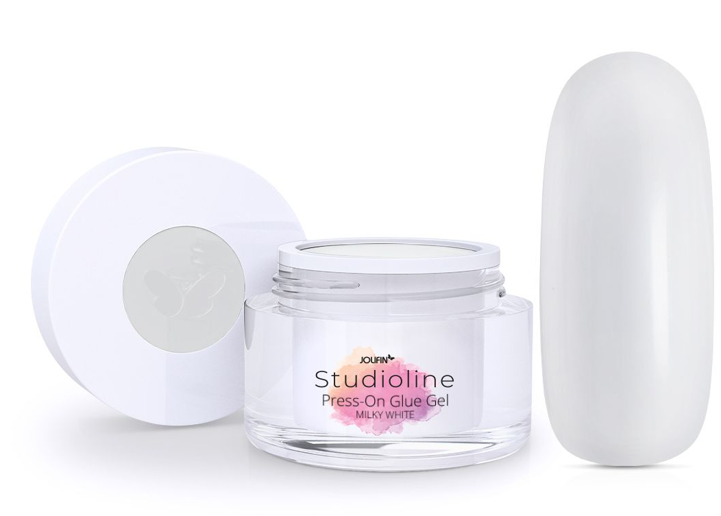 Jolifin Studioline - Press-On Glue Gel milky white 15ml