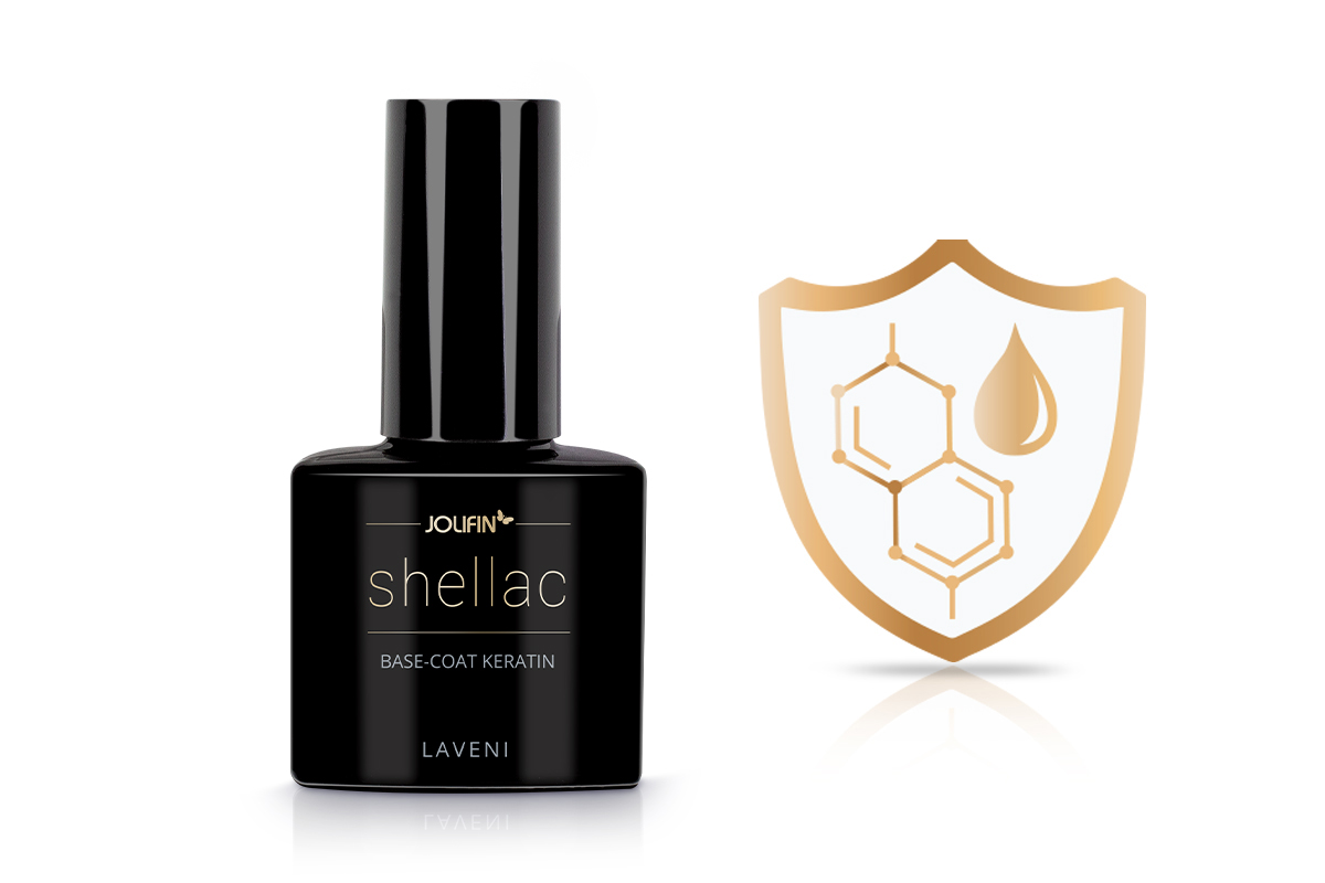 Jolifin LAVENI Shellac - Base-Coat Keratin 12ml