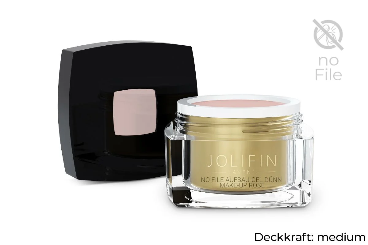Jolifin LAVENI - No File Aufbau-Gel dünn make-up rosé 15ml